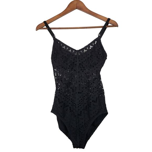 Robin Piccone Lace Cutout Bodysuit - 6 - Picture 1 of 6